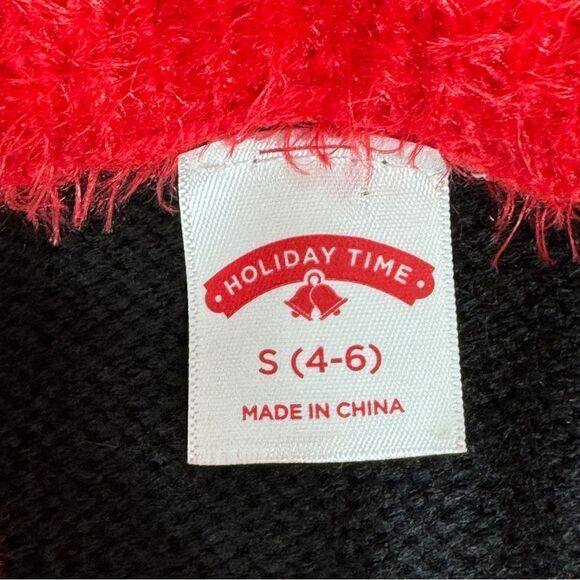Holiday Time La La Llama Ugly Christmas Tunic Sweater Black Small - Picture 12 of 15
